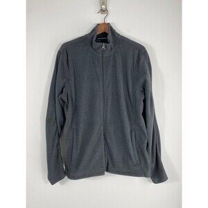 Port Authority Gray Full-Zip Fleece Jacket Men’s Medium